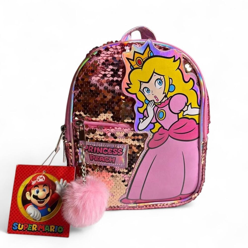 Nintendo Super Mario Princess Peach Mini Backpack Gift NWT Christmas Kidcore